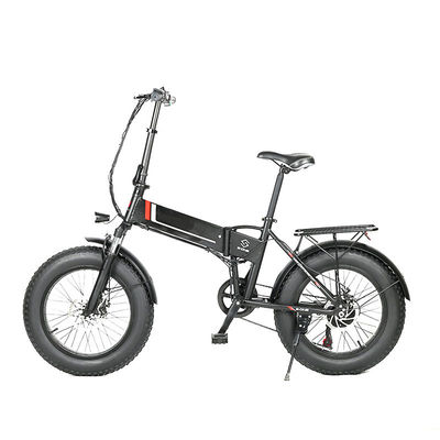20 &quot;एल्यूमीनियम मिश्र धातु तह फ्रेम 7 स्पीड फैट टायर इलेक्ट्रिक साइकिल फैट एबाइक इलेक्ट्रिक सिटी बाइक