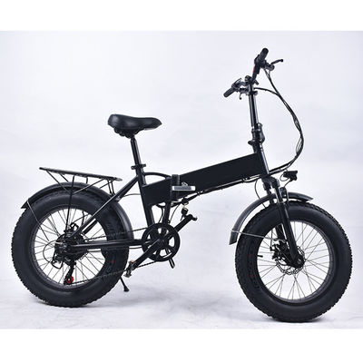 पीयू सैडल के साथ 40km फैट टायर इलेक्ट्रिक फोल्डिंग बाइक प्रदूषण मुक्त 6gears