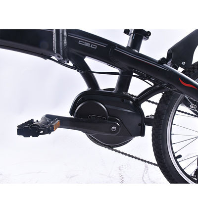 20 इंच अल्ट्रा लाइट इलेक्ट्रिक फोल्डिंग बाइक 0.25KW Bafang मिड ड्राइव मोटर के साथ