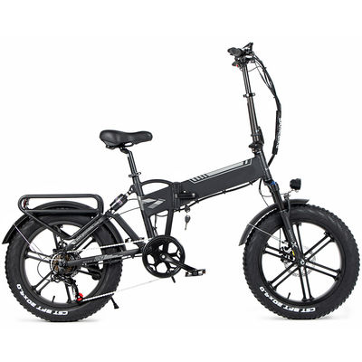 फोल्डिंग फैट टायर इलेक्ट्रिक बाइक 750 वाट, 30 किमी फोल्डेबल ई बाइक 5 ग्रेड सिस्टम: